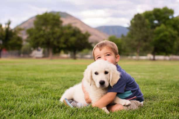 labs with family and children after long day