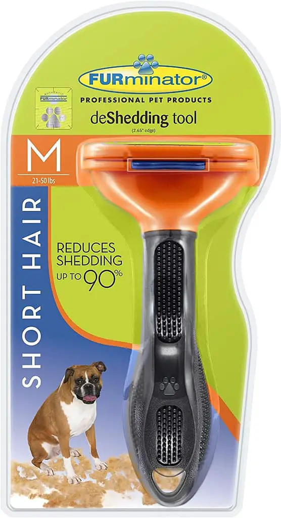 furminator deshedding tool to groom dog